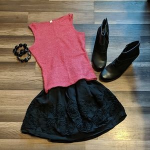 Victoria's Secret sparkley pink stretch top Sz S